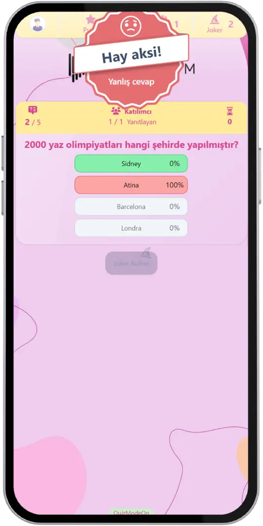 yanlış cevap verme