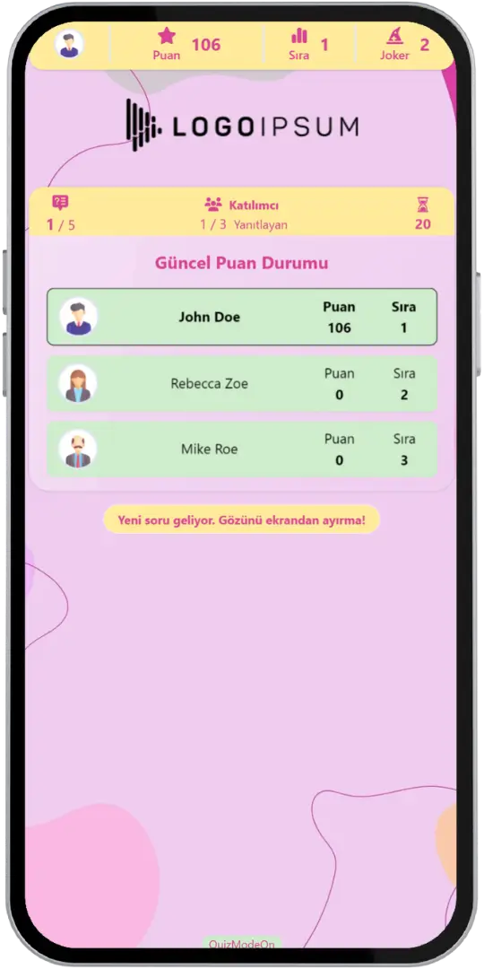 anlık yüksek skorlar