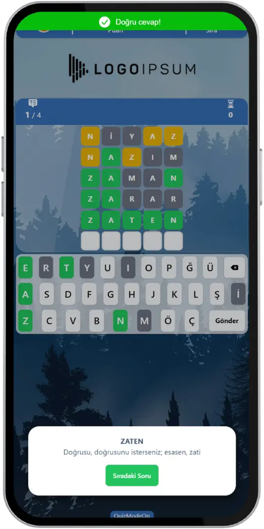 doğru kelimeyi bulma